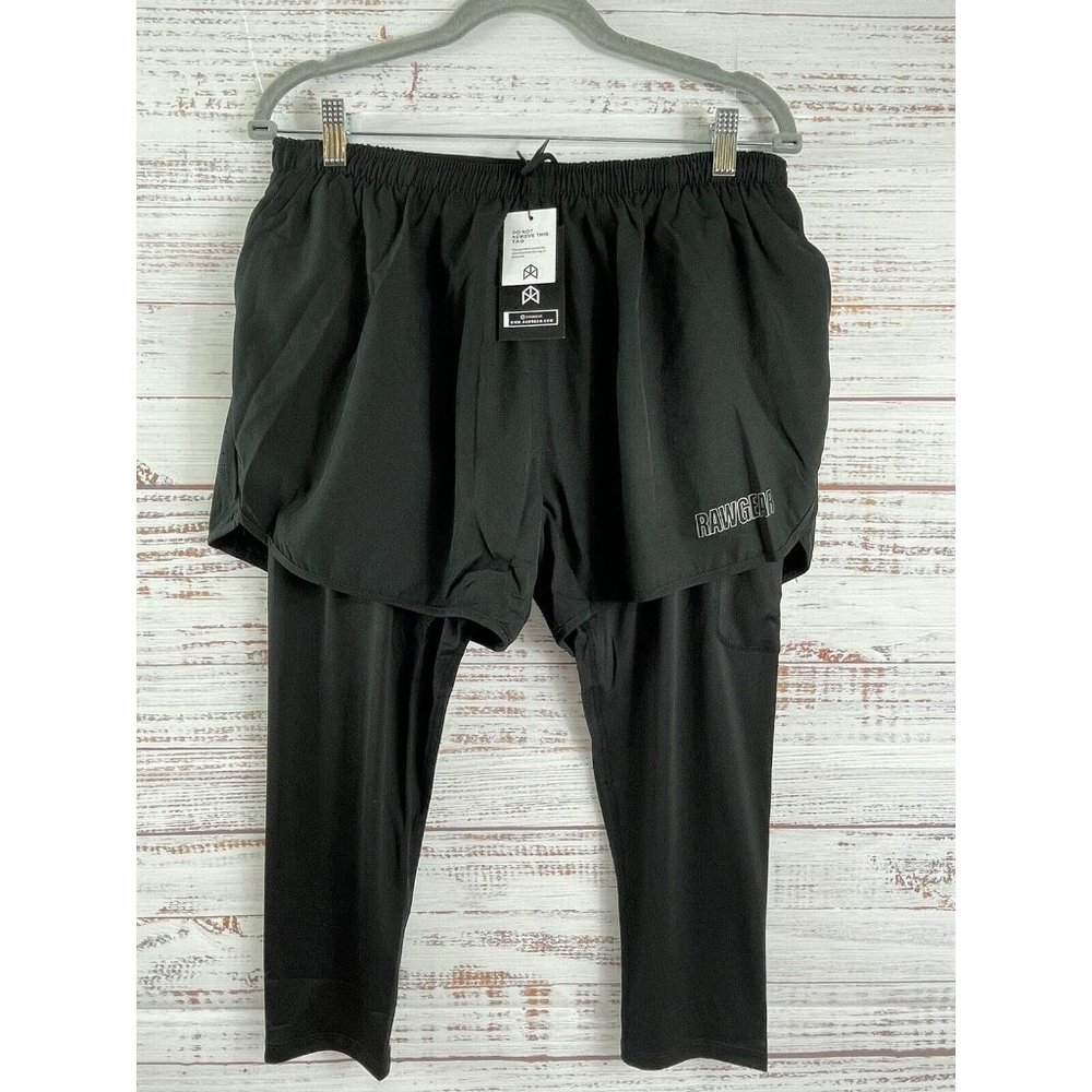 Raw Gear Compression Legging Shorts ~ XL Black by Bradley Martyn‎ ✨NEW✨ RG206